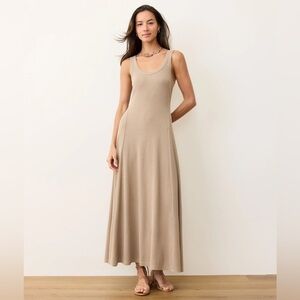 Marine Layer Lexi Rib Sun-In Fit & Flare Dress Cocoa Size Small New With Tags‎